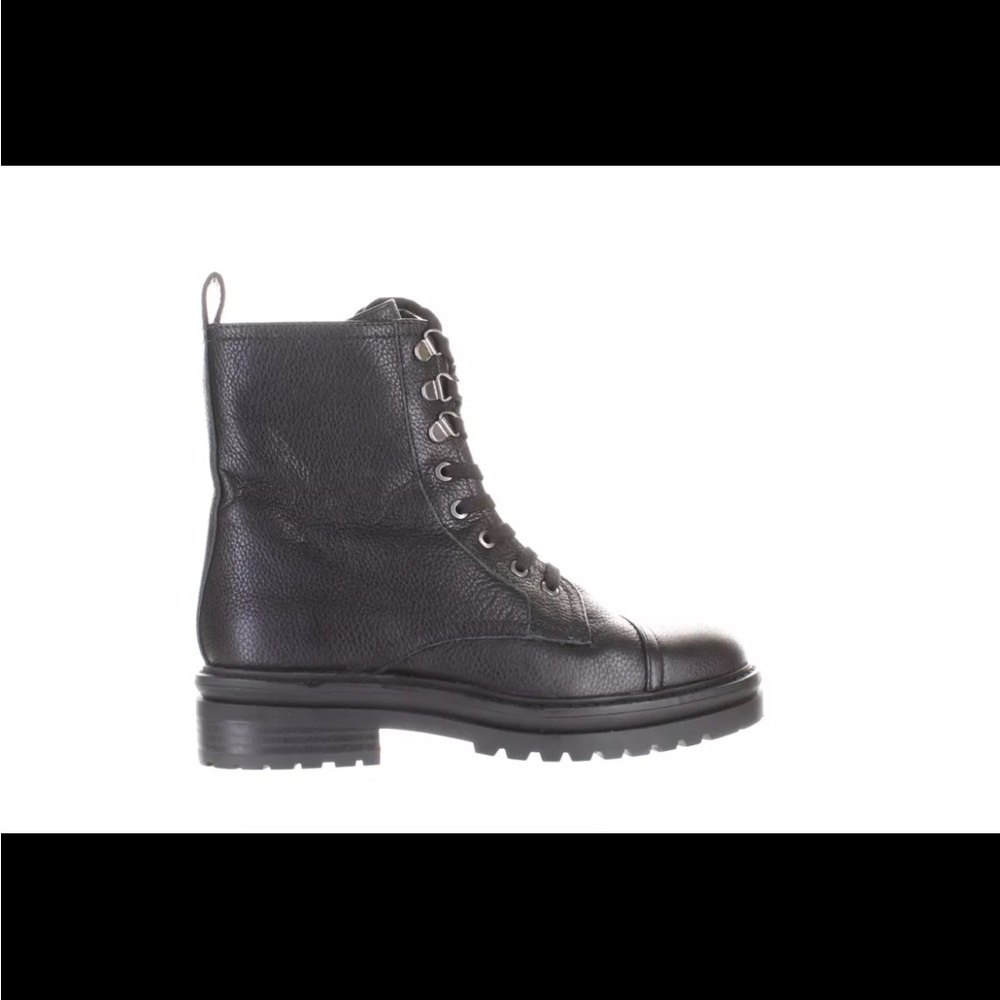 Andre Assous Womens Farah Black Combat Boots Size 6.5 (7724398)